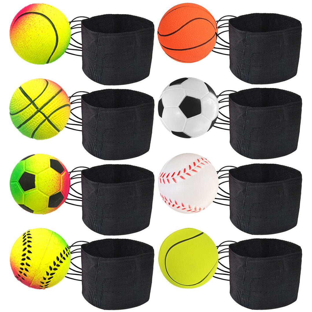 Springball Mit Schnur 8 PCS Ø 47mm - Handgelenk Return Ball Mit Gummiband für Kinder Erwachsen, Fuss