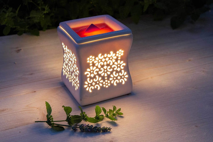 Candle-Brothers elektrische Duftlampe für Zuhause | Duftlampe NATA | Aromalampe für Duftwachs | aumd