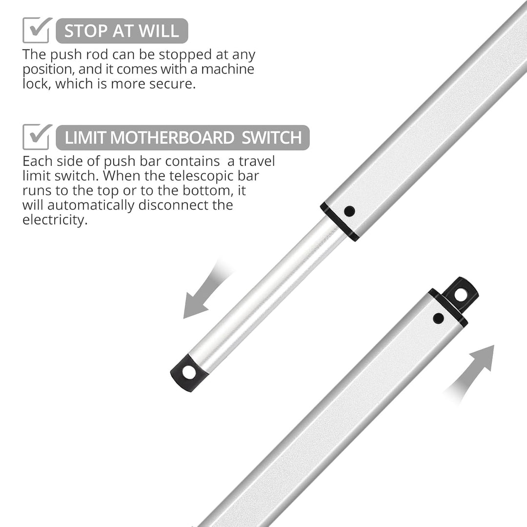 Linearmotor 12V 32N 100mm Linear Actuator Linearantrieb Linearmotor Verstellantrieb Stroke Length An