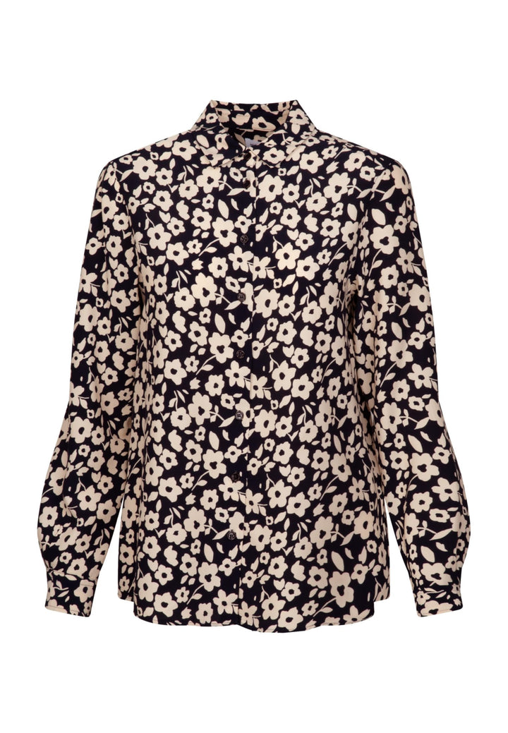 Seidensticker Damen Regular Fit Langarm Bluse 34 Dunkelblau, 34 Dunkelblau