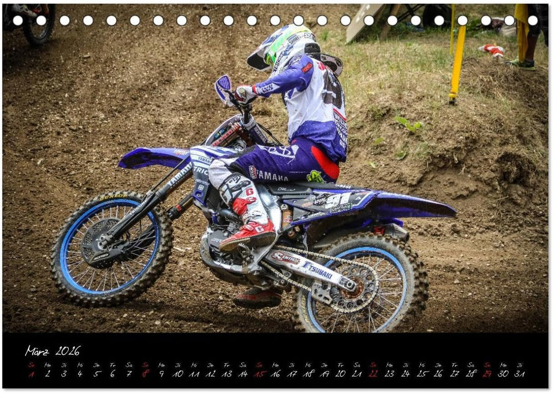 Motocross Racing 2026 (Tischkalender 2026 DIN A5 quer), CALVENDO Monatskalender: Actionreiche Fotos