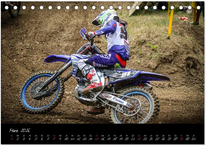 Motocross Racing 2026 (Tischkalender 2026 DIN A5 quer), CALVENDO Monatskalender: Actionreiche Fotos