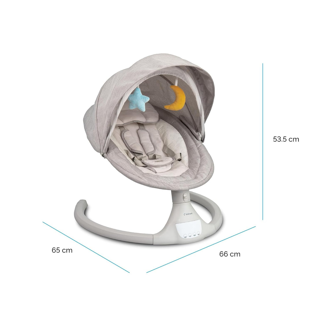 Svaie Babywippe elektrisch Babyschaukel bis 9 kg mit Fernbedienung Bluetooth 5 Schaukelstufen Batter