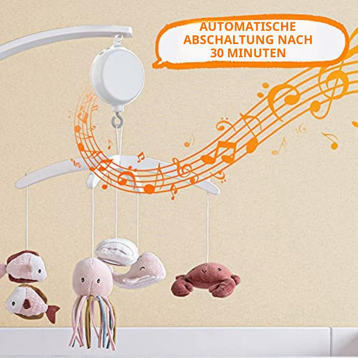 Kinderbett Mobile Motor Baby Spieluhr mit 3 LautstäRke Einstellbar 12 Schlaflieder Off 30 Minuten
