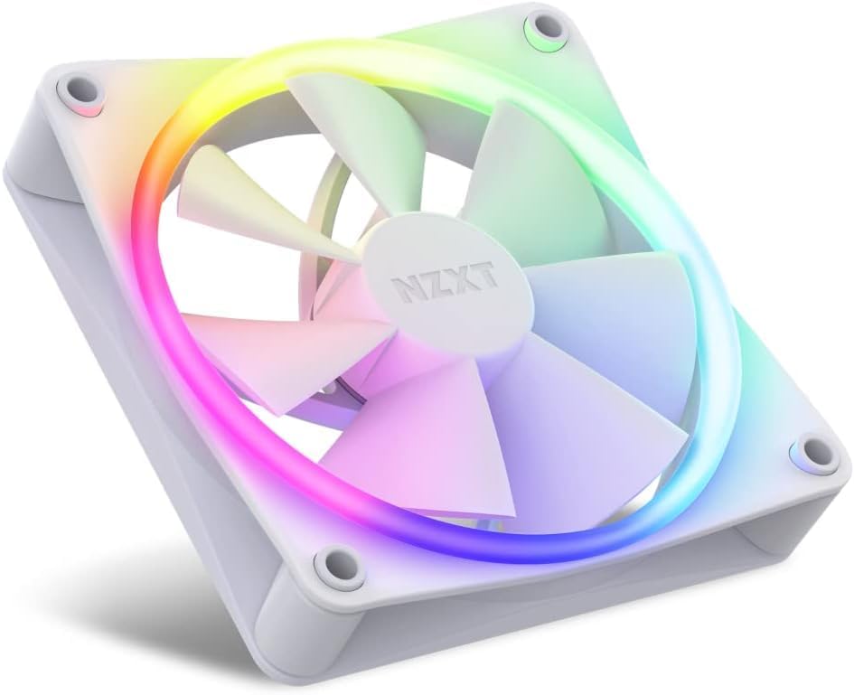 NZXT F120-RGB-Lüfter — RF-R12TF-W1 — Erweiterte Anpassung der RGB-Beleuchtung — Flüsterleise Kühlung