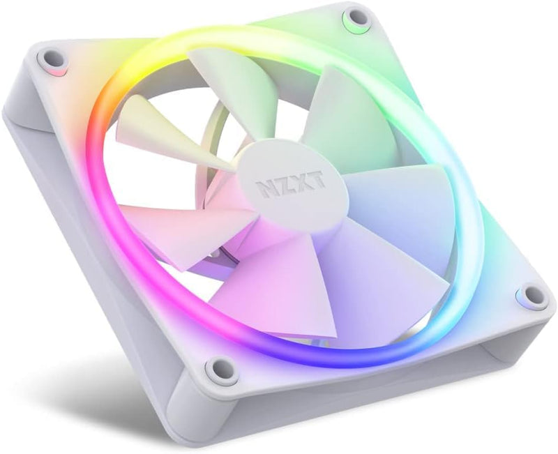 NZXT F120-RGB-Lüfter — RF-R12TF-W1 — Erweiterte Anpassung der RGB-Beleuchtung — Flüsterleise Kühlung