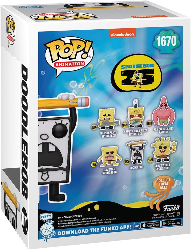 Funko Pop! TV: SBS 25th - Doodlebob - Spongebob - Vinyl-Sammelfigur - Geschenkidee - Offizielle Hand