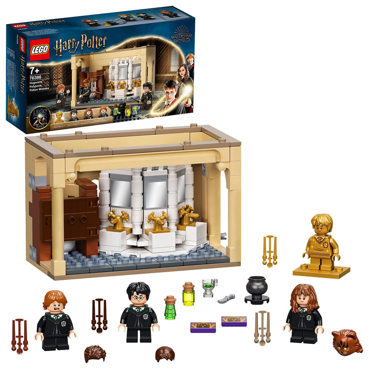 LEGO 76386 Harry Potter Hogwarts: Misslungener Vielsaft-Trank Set zum 20. Jubiläum mit Harry als gol