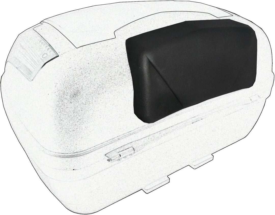 A-Pro Top Case Motorrad mit Rückenlehne Top Box Koffer Motorrad Scooter Quad Silber, Silber