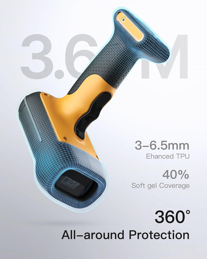 Inateck IP67 Barcode Scanner Kabellos 1D, Wasser-und Staubdicht, BCST-61 | Industrial, Bluetooth, 2.