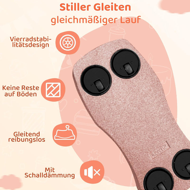 MAMIZO 5 in 1 Rutschauto ab 1 Jahr, Babyrutscher mit 360° Geräuschlose Räder, Babyroller bis 20kg, B