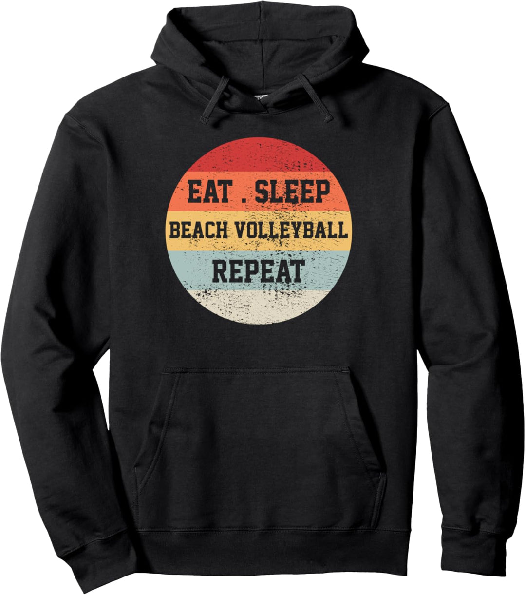 Beach Volleyball, Vintage Pullover Hoodie