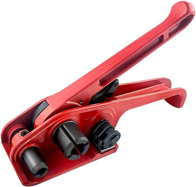 QWORK® Manuelles Umreifungsgerät, für 13mm-19mm PP/PET Kunststoffspanner Umreifungsband Kit 1 Stücke