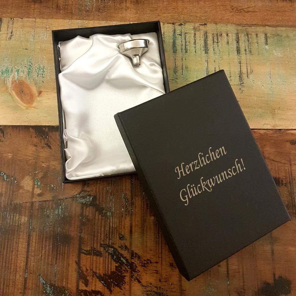 Flachmann Edelstahl mit Gravur personalisiert mit Sternzeichen, Namen und Datum | Geschenke für Männ