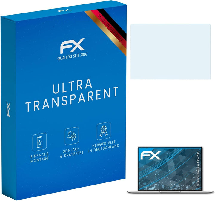 atFoliX Schutzfolie kompatibel mit Huawei MateBook X Pro 2020 Folie, ultraklare FX Displayschutzfoli