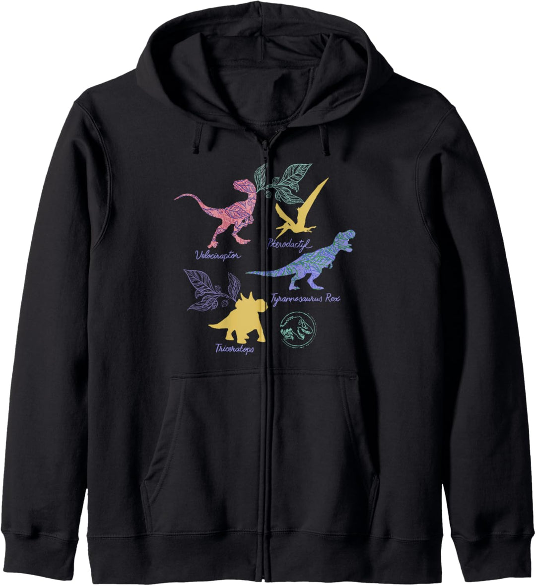 Jurassic World Bunte Dinos Tropisch Kapuzenjacke