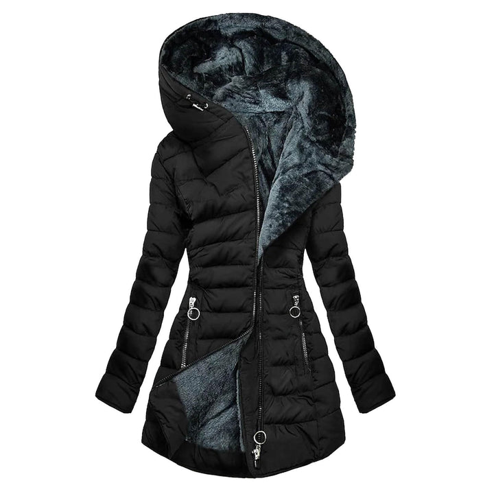 Awrvia Steppjacke Damen Winter Warmer Winterjacke Lang Baumwolle Pufferjacke mit Kapuze Wintermantel