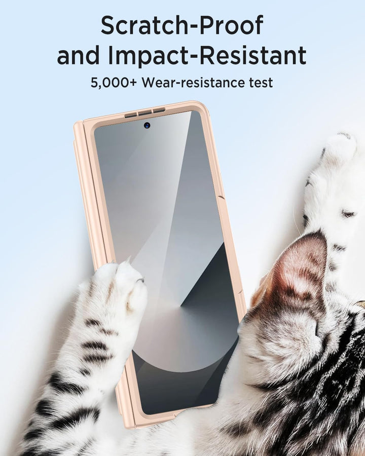 Miimall Magnetisch Hülle Kompatibel mit Samsung Galaxy Z Fold 6 Hülle mit S-Pen & Stifthalter, [Anti