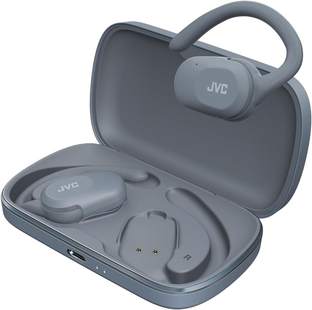 JVC Nearphones HA-NP40T-A, True Wireless Ohrhörer, Open Ear Design, Verstellbarer Ohrbügel, 16 mm Tr