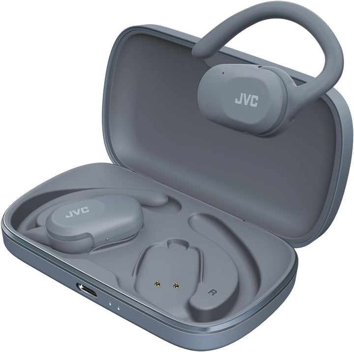 JVC Nearphones HA-NP40T-A, True Wireless Ohrhörer, Open Ear Design, Verstellbarer Ohrbügel, 16 mm Tr