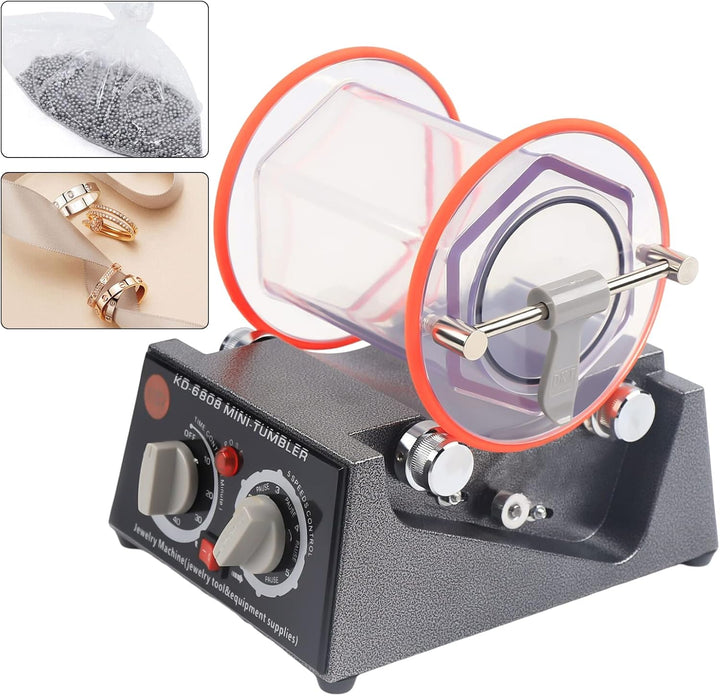 Poliermaschinen Poliertrommel, 60W Schmuck Poliermaschine, Rotationspolierer Poliermaschine, Schmuck