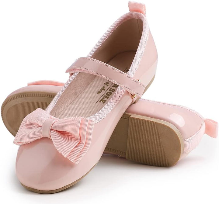 Feversole Girls Cute Dress, Mädchen süsses Kleid Mary Jane Schuhe weiche Party Urlaub Ballerinas 31