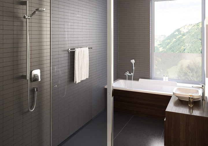 hansgrohe Duschset Croma Select E, Duschkopf mit Schlauch und Halterung, Handbrause mit 1 Strahlart,
