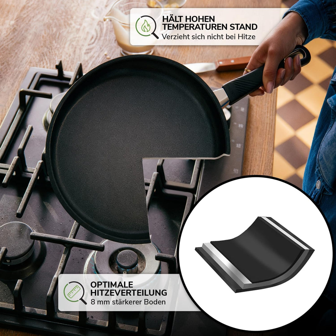 Premium Sossentopf PFAS frei 20 cm – Kochtopf klein | Milchtopf Induktion | Antihaft Stielkasserolle