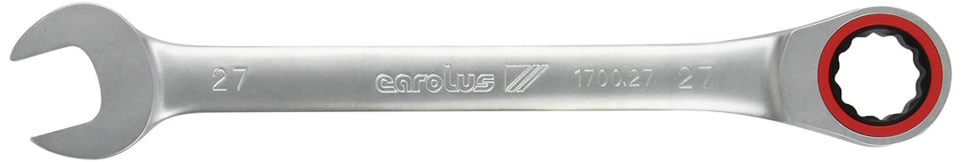 Carolus by GEDORE Ringratschenmaulschlüssel, mit Ratsche, SW 27 mm, flach, 12-kant, Schraubenschlüss