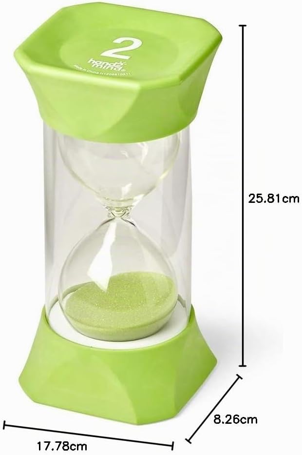 Learning Resources Jumbo-Sanduhr, 2-Minuten-Sanduhr mit gummierten weichen Endkappen, für ruhige Pau
