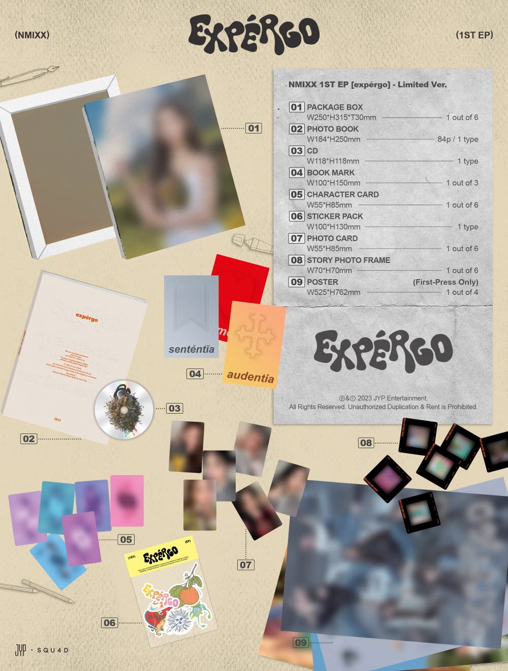 NMIXX - expérgo [Limited Ver.] Album+Folded Poster (+ 1 Folded Poster), + 1 Folded Poster