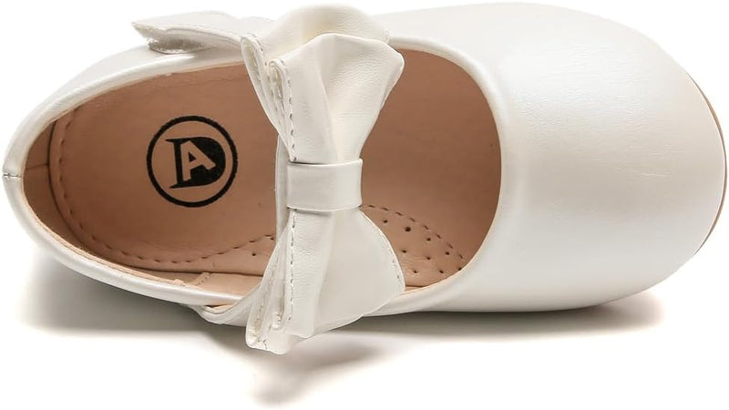 DADAWEN Mädchen Mary Jane Schuhe Festliche Kleidschuhe Prinzessin Ballerinas 34 EU Weiss, 34 EU Weis