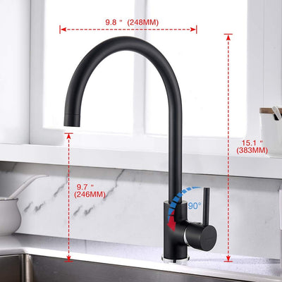 GRIFEMA GRIFERÍA DE COCINA-G4001B | Küchenarmatur - Wasserhahn Küche mit Hoher Auslauf(246mm), Schwa