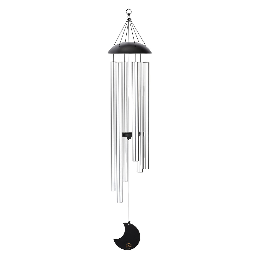 Sonic Energy Moon Meditation Chime – Windspiel mit 6 Klangstäben (432 Hz) – für Garten u. Entspannun