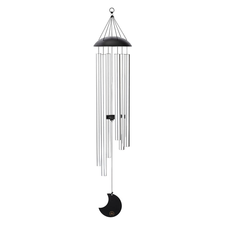 Sonic Energy Moon Meditation Chime – Windspiel mit 6 Klangstäben (432 Hz) – für Garten u. Entspannun