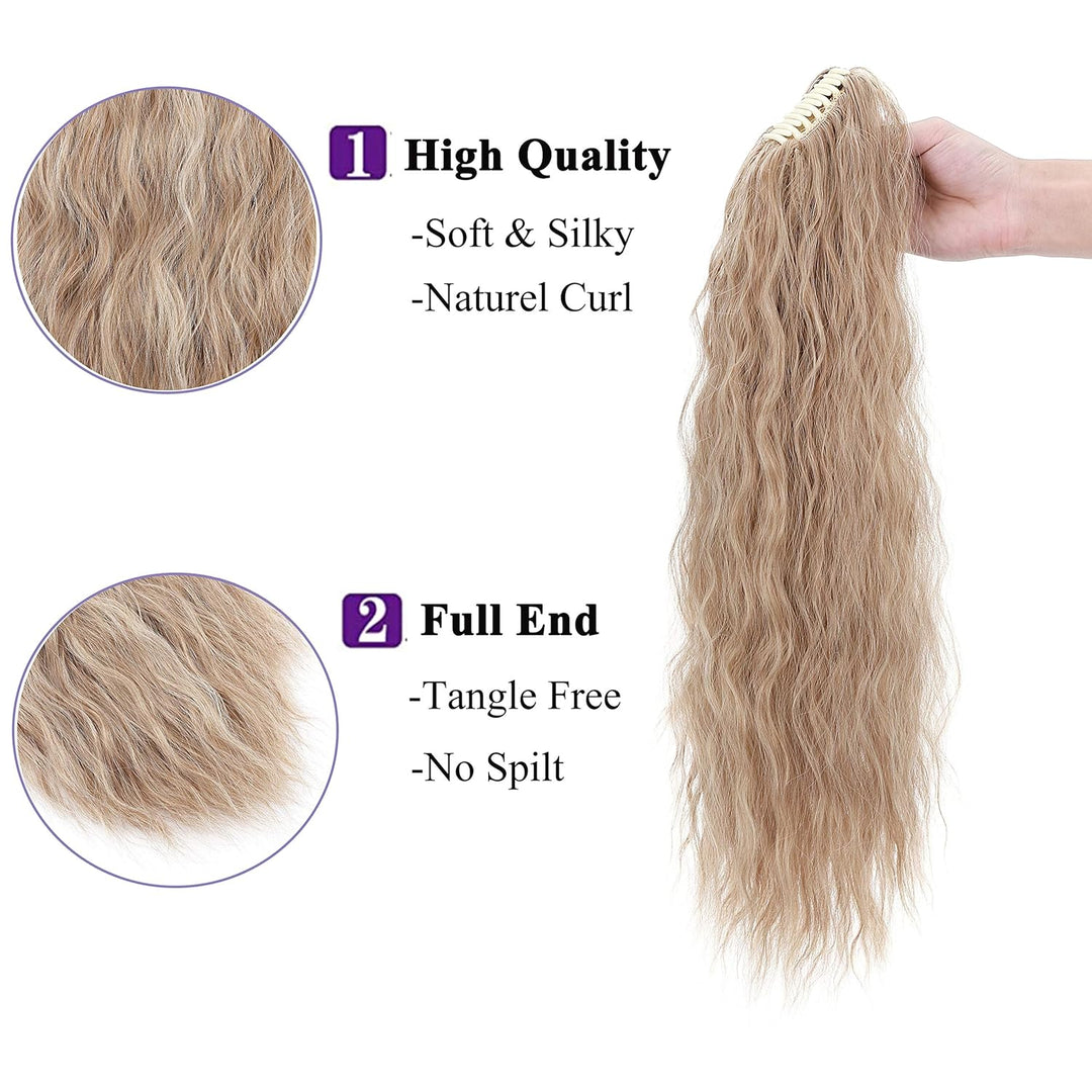 SEGO Ponytail Extension Pferdeschwanz Zopf Corn Wavy Haarteil Haarverlängerung Hair Piece Haar mit K