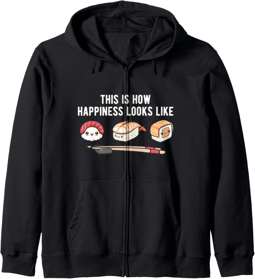 Happy Sushi Set Funny Japanese Food Lover Kawaii Rice Art Kapuzenjacke