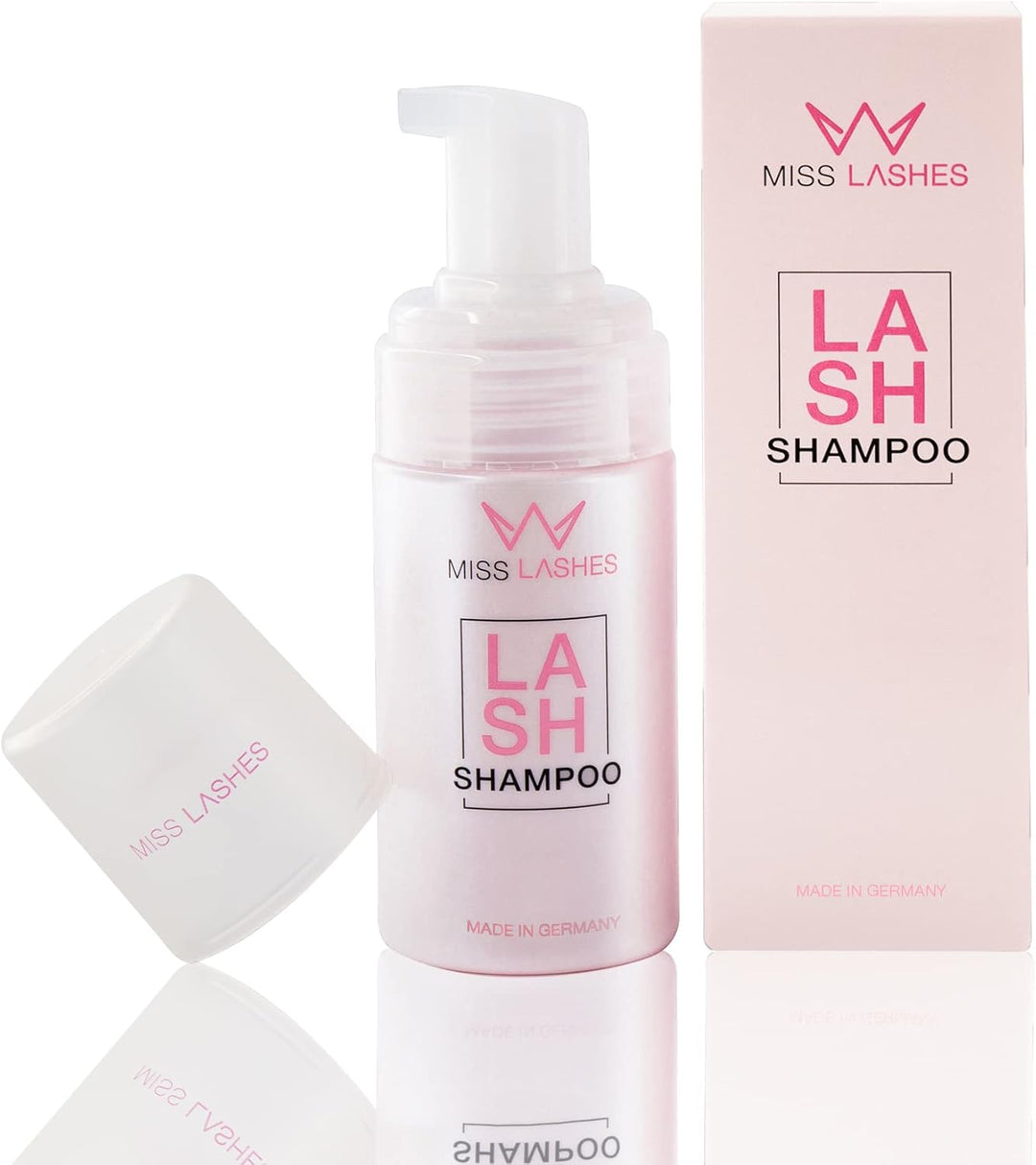 Miss Lashes Wimpernshampoo (100ml) – Lash Extension Shampoo, Cleanser, Verlängert die Haltbarkeit vo
