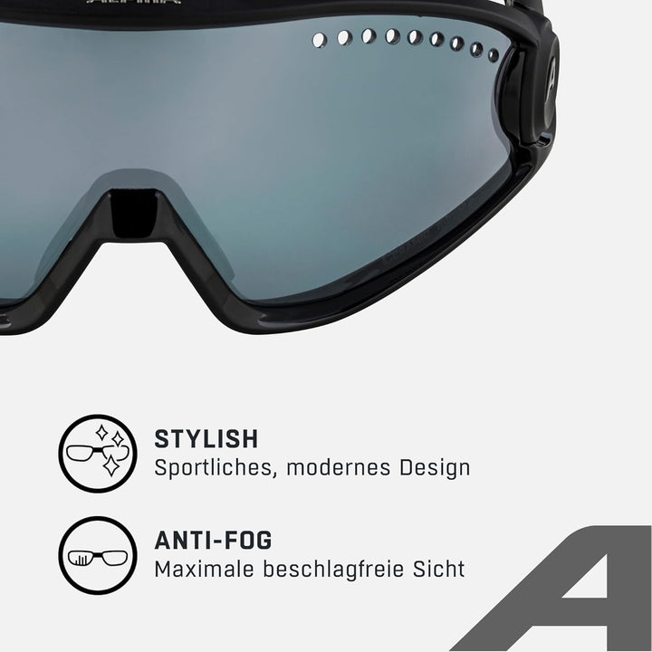 ALPINA 5W1NG - Verspiegelte und Bruchsichere Sport- & Fahrradbrille Mit 100% UV-Schutz Für Erwachsen