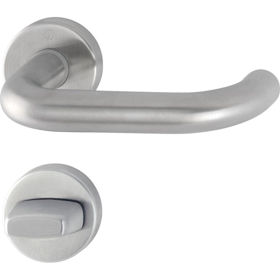 HOPPE 3286403 Drückergarnitur Paris mit Rosetten WC, Edelstahl matt