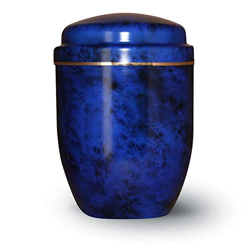Aesthetic Urns Urne für Erwachsene, Metall, Aluminium, Blau, Metallic, einzigartige Urne
