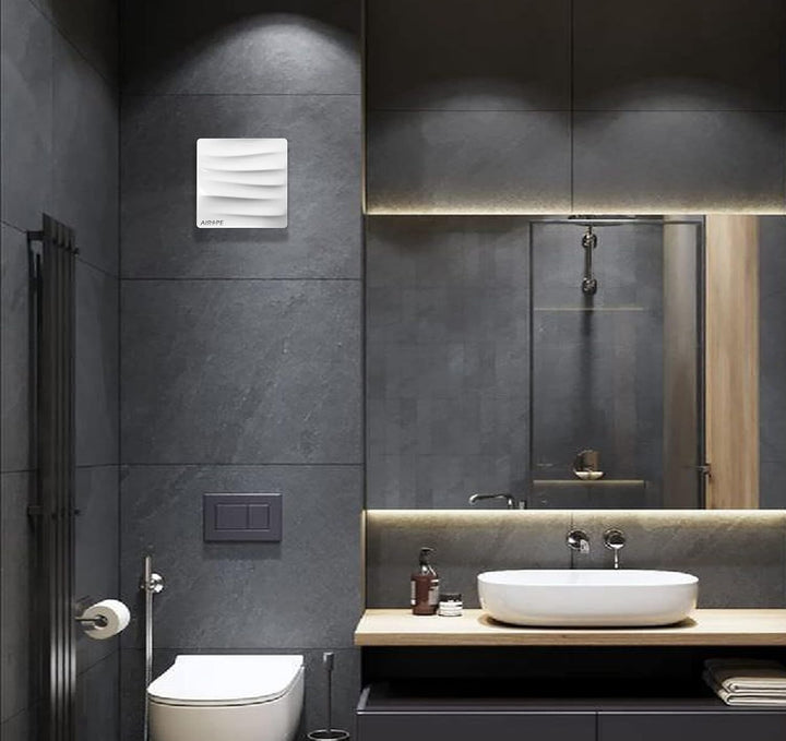 100 mm,Badlüfter Ventilator,Modernes Design und ästhetischer Look, Abluftventilator mit Rückschlagve