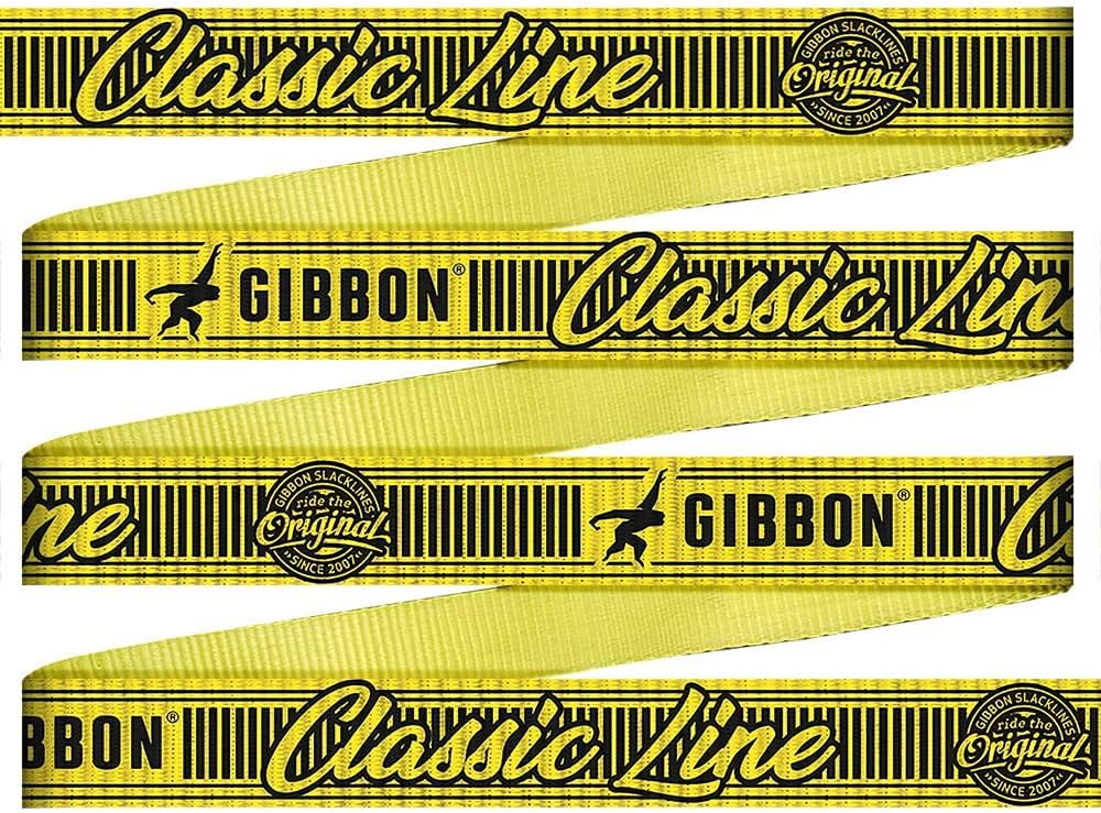 Gibbon Slacklines Slackline Set Gibbon Slacklines Classic, Gelb,15 Meter Komplettset Gelb STANDARD G
