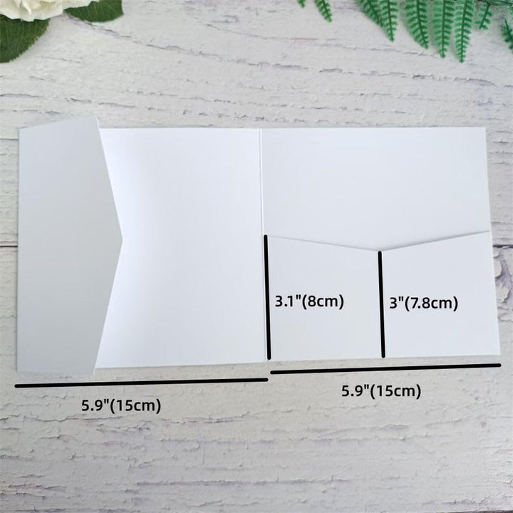 MillaSaw Hochzeitseinladungskarte, matt, Weiss, 15 x 15 cm, 25 Stück (mattes Weiss), mattes Weiß