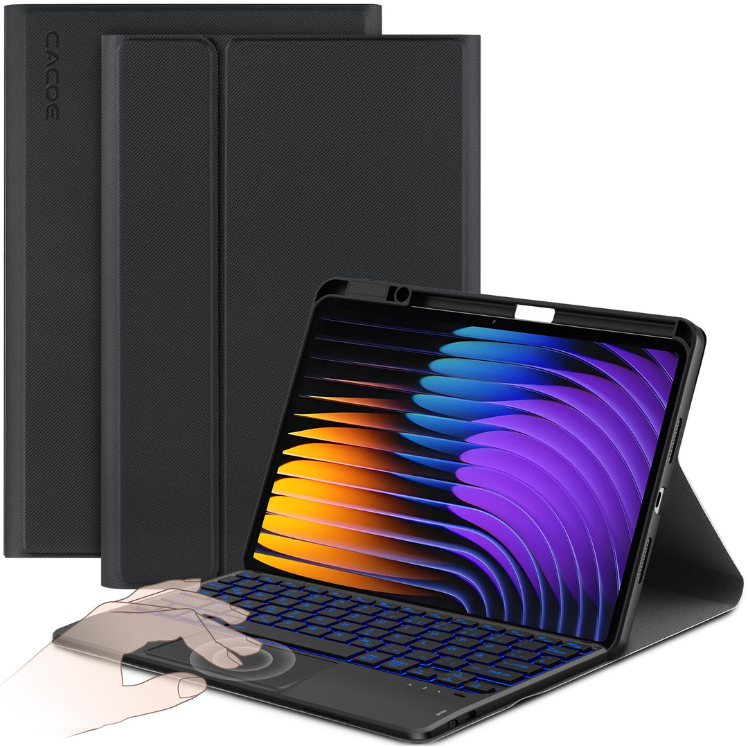 CACOE Hülle Tastatur Kompatibel mit Xiaomi Mi Pad 7/ Mi Pad 7 Pro (11.2 Zoll, 2025) mit Touchpad, [D