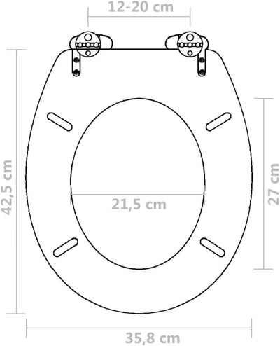 HOMIUSE Toilettensitz MDF Deckel mit Absenkautomatik Weiss Toilettendeckel Wc Sitz mit Absenkautomat
