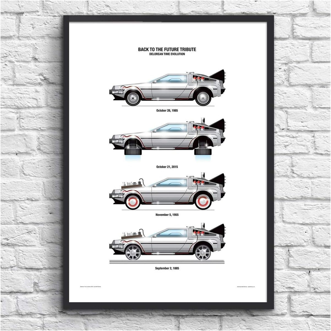 Wall Editions Art-Poster - Delorean DMC-12 - Olivier Bourdereau