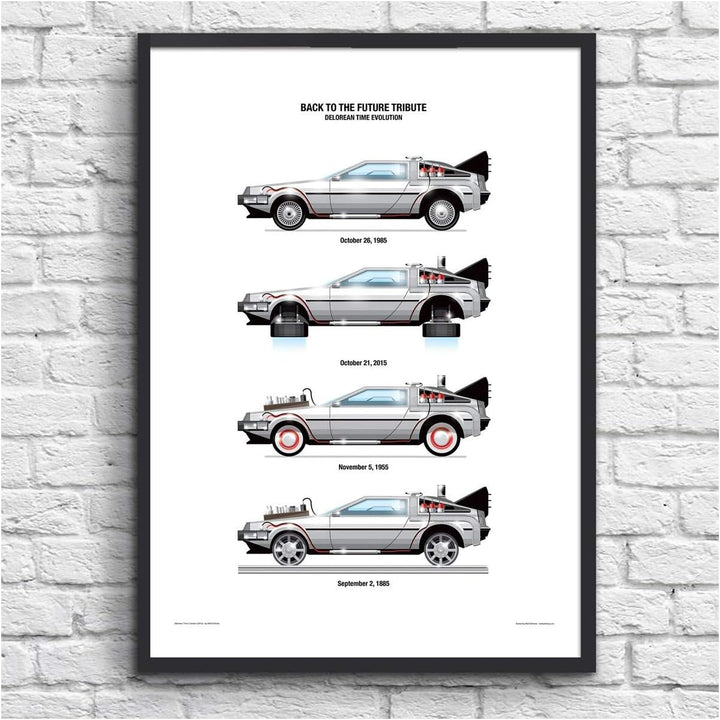Wall Editions Art-Poster - Delorean DMC-12 - Olivier Bourdereau