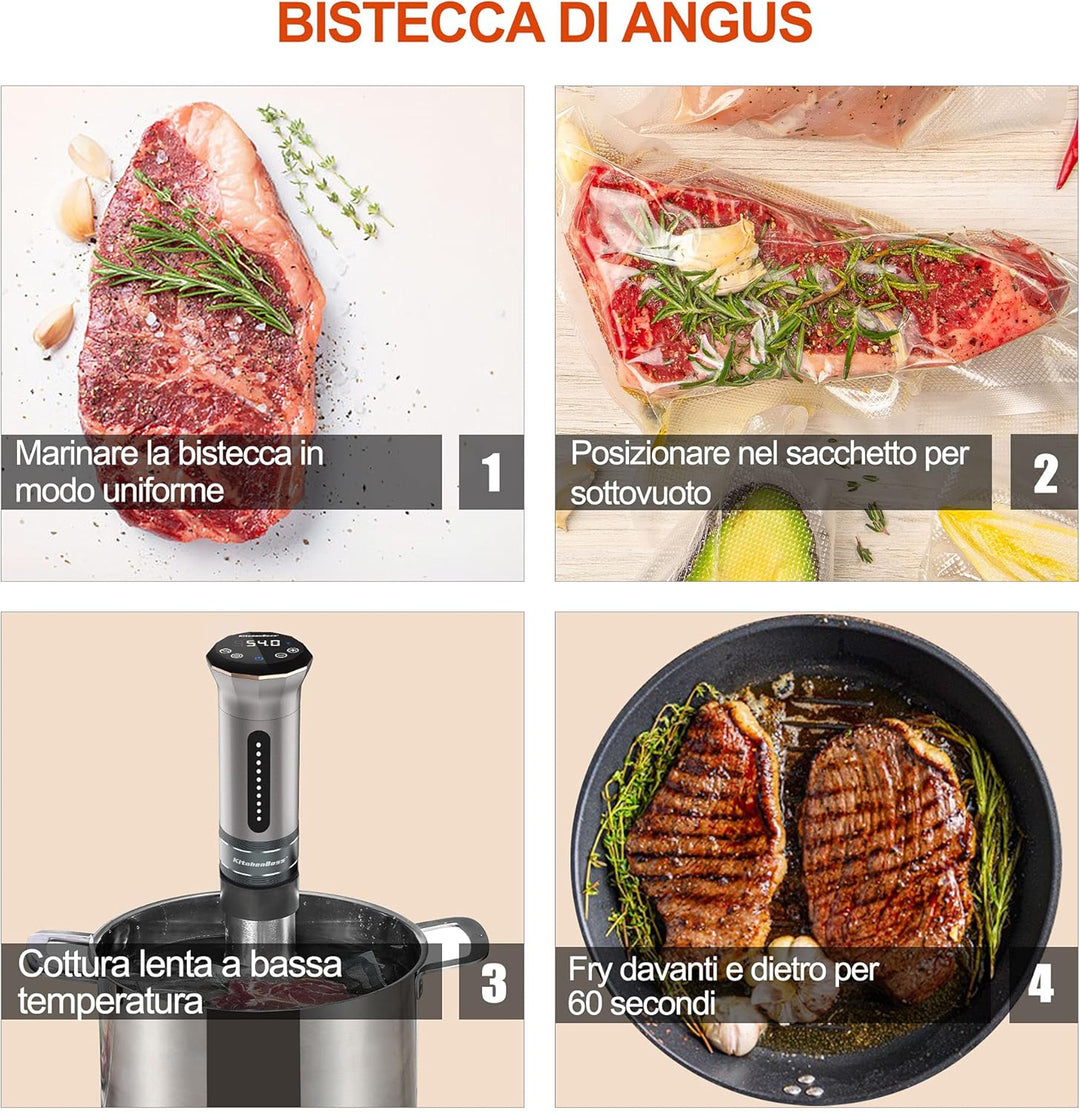 Sous Vide Roner für Küche mit niedriger Temperatur, Slow Cooker KitchenBoss Professioneller Thermokr