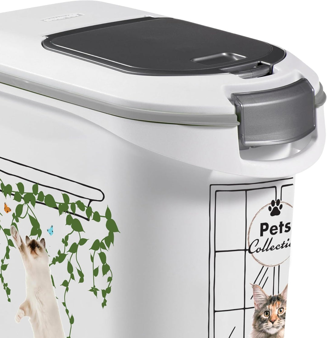 Curver Futterbehälter für Katzen – 35 l/12 kg – Pets Collection – luftdichte Aufbewahrung gegen Gerü